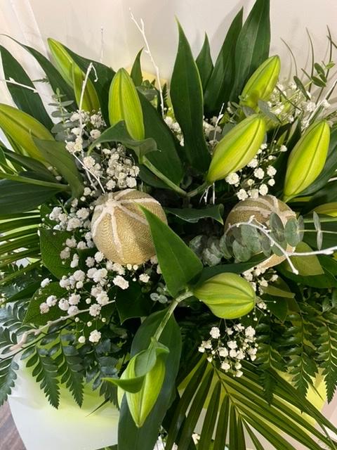 Christmas Lily Handtied bouquet