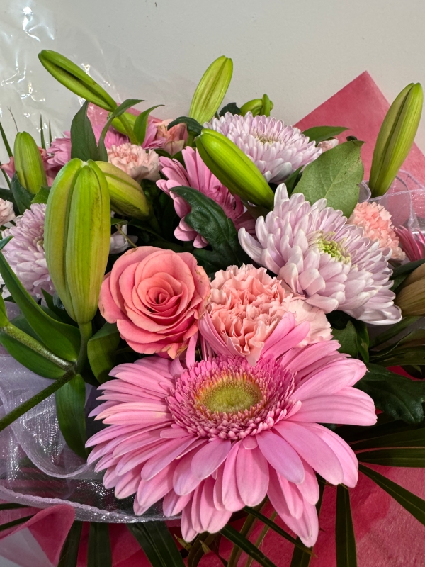 Luxury European Style handtied bouquets in water and boxed
