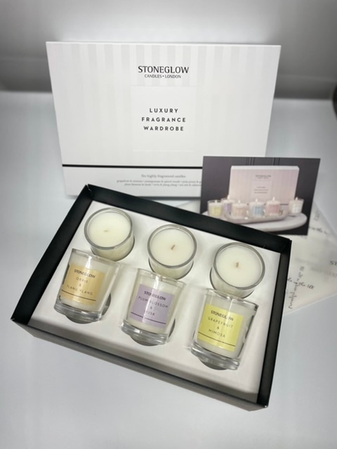 The STONEGLOW Luxury Christmas Fragrance Wardrobe candle collection