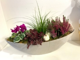 Autumn planted oval bowl