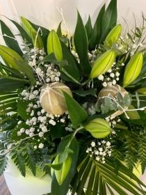 Christmas Lily Handtied bouquet