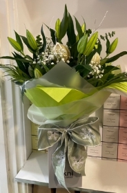 Christmas Lily Handtied bouquet