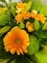 Easter euro yellow and lime handtied bouquet
