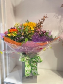 European Mother’s Day country handtied bouquet vibrant