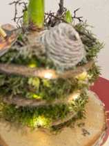 Lovley little wooden  Hyacinth planter with battery lights and Butlers Chocolates 200g