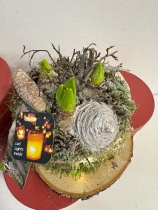 Lovley little wooden  Hyacinth planter with battery lights and Butlers Chocolates 200g