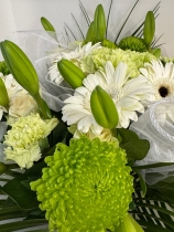 Luxury European Style handtied bouquets in water and boxed