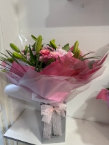 Luxury European Style handtied bouquets in water and boxed