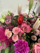 St Valentine’s European style pink handtied bouquet