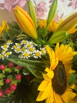 Summer sunflower handtied bouquet