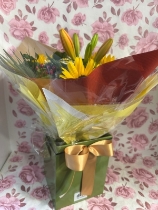 Summer sunflower handtied bouquet